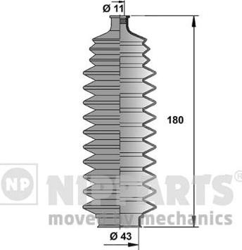 Nipparts N2851010 - Комплект пыльника, рулевое управление autospares.lv