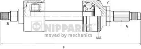 Euro Driveline MI242A - Приводной вал autospares.lv