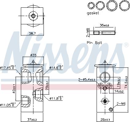 Nissens 999456 - Расширительный клапан, кондиционер autospares.lv