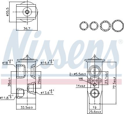 Nissens 999452 - Расширительный клапан, кондиционер autospares.lv