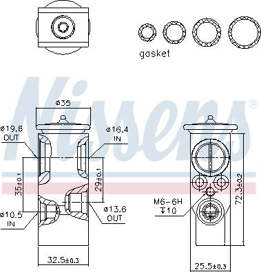 Nissens 999396 - Расширительный клапан, кондиционер autospares.lv