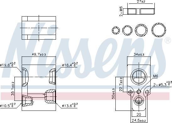 Nissens 999356 - Расширительный клапан, кондиционер autospares.lv