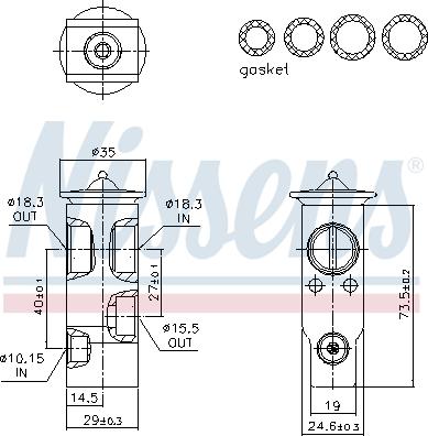 Nissens 999388 - Расширительный клапан, кондиционер autospares.lv