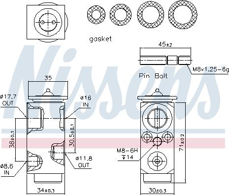 Nissens 999286 - Расширительный клапан, кондиционер autospares.lv