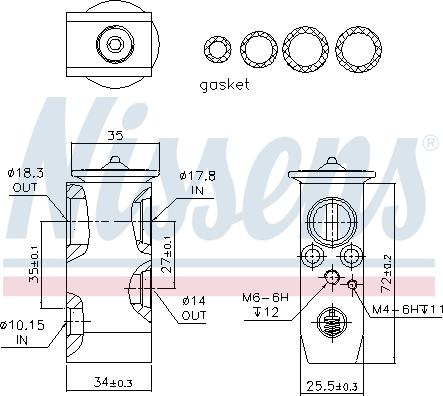 Nissens 999279 - Расширительный клапан, кондиционер autospares.lv