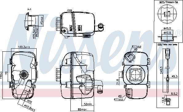 Nissens 996181 - Компенсационный бак, охлаждающая жидкость autospares.lv