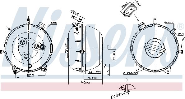 Nissens 996134 - Компенсационный бак, охлаждающая жидкость autospares.lv