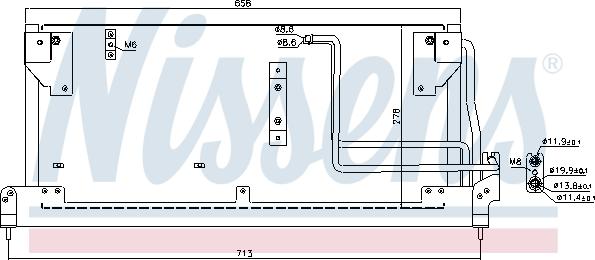 Nissens 94502 - Конденсатор кондиционера autospares.lv