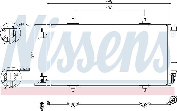 Nissens 94629 - Конденсатор кондиционера autospares.lv