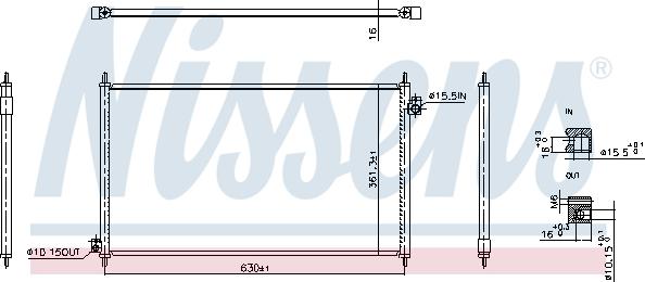 Nissens 940917 - Конденсатор кондиционера autospares.lv