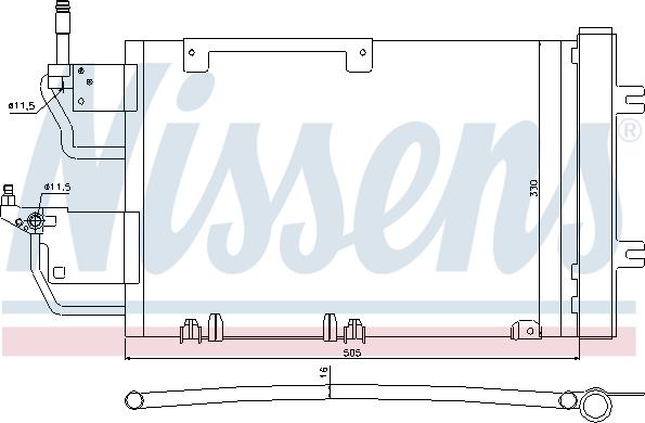 Nissens 940052 - Конденсатор кондиционера autospares.lv