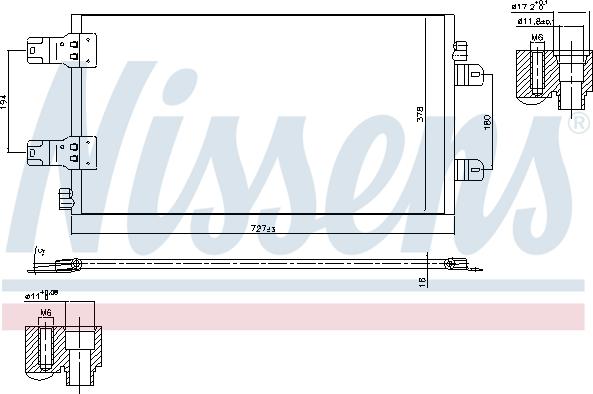 Nissens 940186 - Конденсатор кондиционера autospares.lv