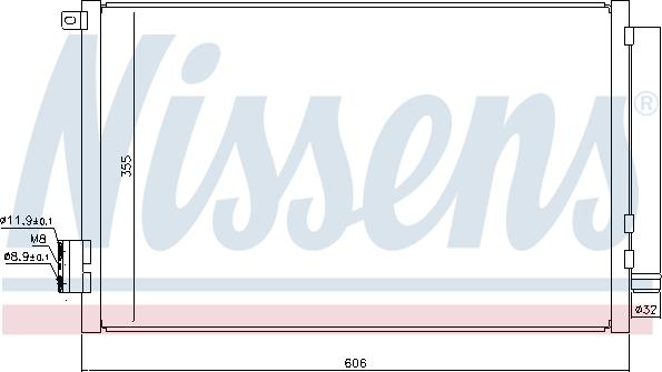 Nissens 940396 - Конденсатор кондиционера autospares.lv