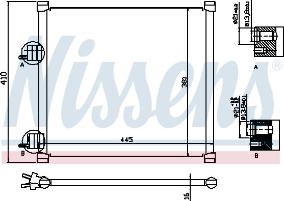 Nissens 94302 - Конденсатор кондиционера autospares.lv