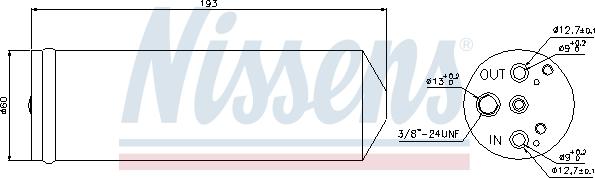 Nissens 95082 - Осушитель, кондиционер autospares.lv