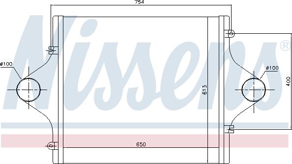 Nissens 96964 - Интеркулер, теплообменник турбины autospares.lv