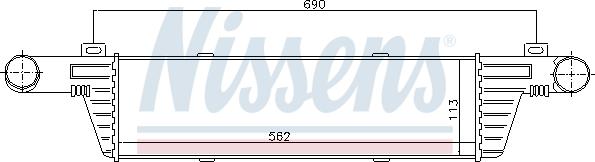 Nissens 96860 - Интеркулер, теплообменник турбины autospares.lv