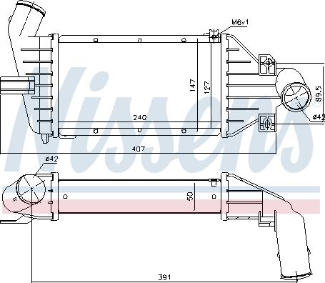 Nissens 96863 - Интеркулер, теплообменник турбины autospares.lv