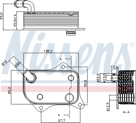 Nissens 90711 - Масляный радиатор, двигательное масло autospares.lv