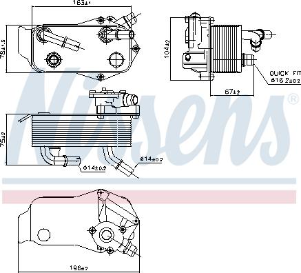 Nissens 90736 - Масляный радиатор, автоматическая коробка передач autospares.lv
