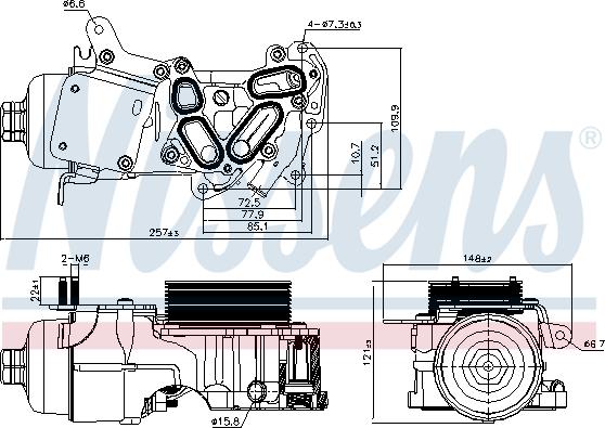 Nissens 91124 - Масляный радиатор, двигательное масло autospares.lv