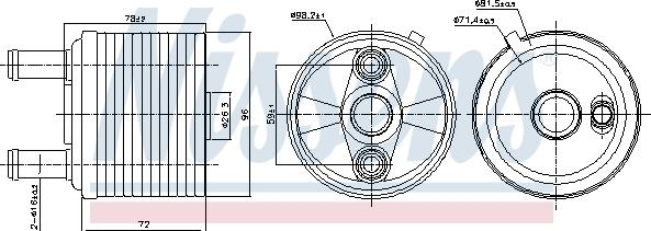 Nissens 91267 - Масляный радиатор, автоматическая коробка передач autospares.lv