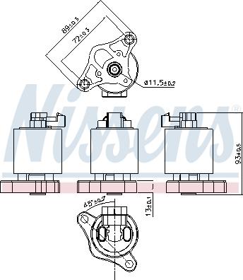 Nissens 98153 - Клапан возврата ОГ autospares.lv