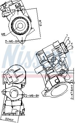 Nissens 98181 - Клапан возврата ОГ autospares.lv