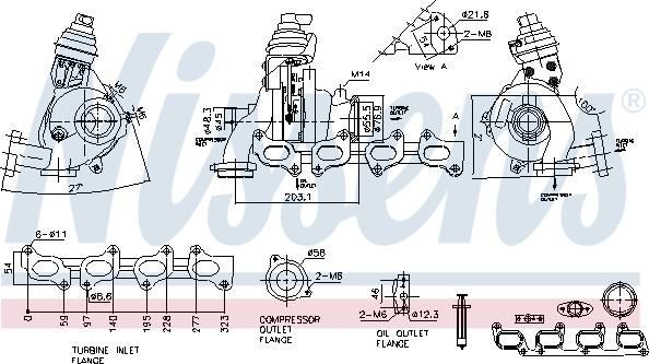 Nissens 93499 - Турбина, компрессор autospares.lv