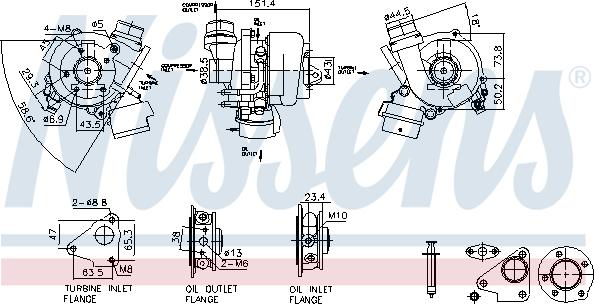 Nissens 93448 - Турбина, компрессор autospares.lv