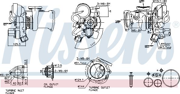 Nissens 93454 - Турбина, компрессор autospares.lv