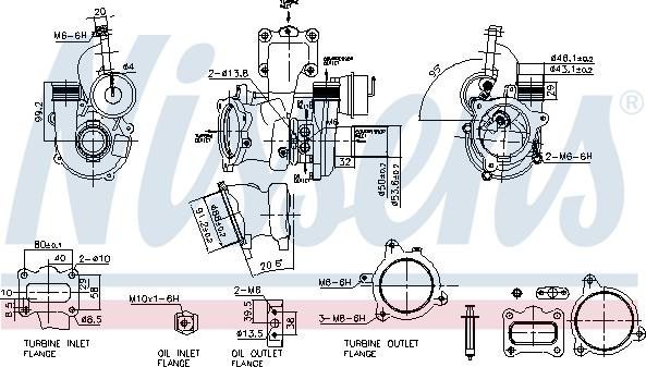 Nissens 93453 - Турбина, компрессор autospares.lv