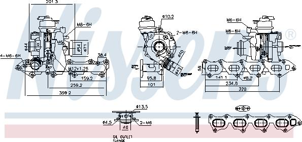 Nissens 93460 - Турбина, компрессор autospares.lv