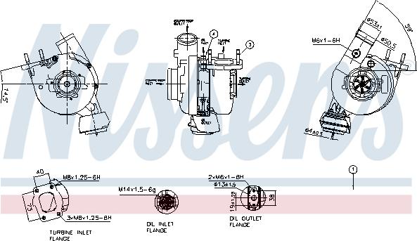 Nissens 93483 - Турбина, компрессор autospares.lv