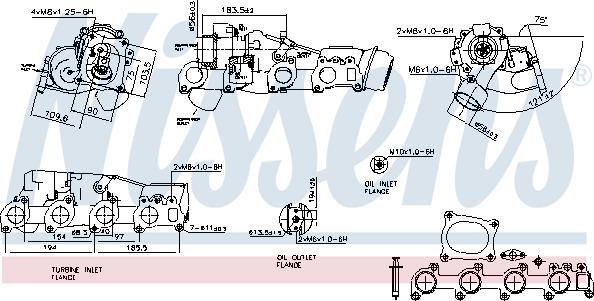 Nissens 93433 - Турбина, компрессор autospares.lv