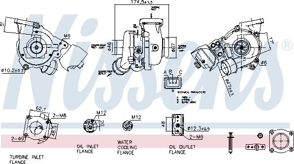 Nissens 93428 - Турбина, компрессор autospares.lv