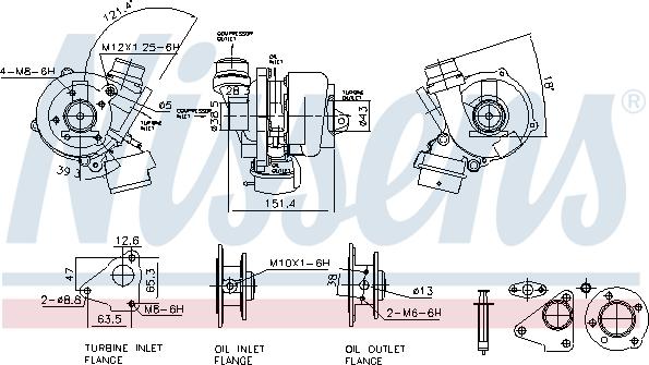 Nissens 93478 - Турбина, компрессор autospares.lv