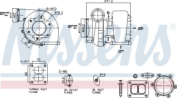 Nissens 93597 - Турбина, компрессор autospares.lv