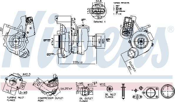 Nissens 93564 - Турбина, компрессор autospares.lv