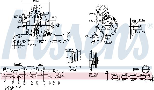 Nissens 93506 - Турбина, компрессор autospares.lv