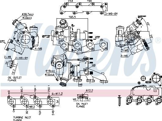 Nissens 93500 - Турбина, компрессор autospares.lv