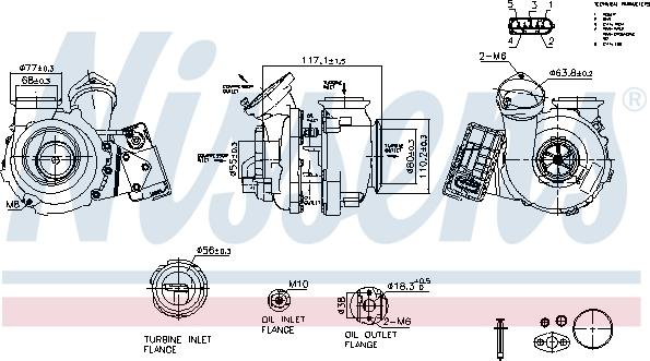 Nissens 93503 - Турбина, компрессор autospares.lv