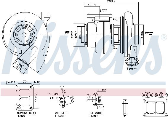 Nissens 93584 - Турбина, компрессор autospares.lv