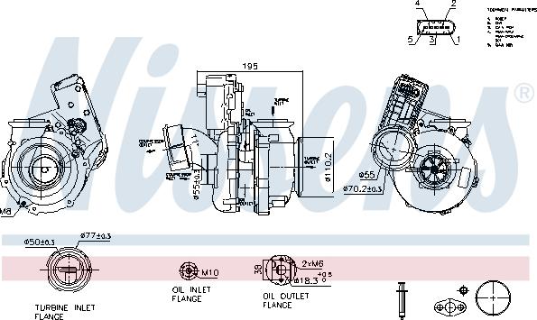 Nissens 93539 - Турбина, компрессор autospares.lv