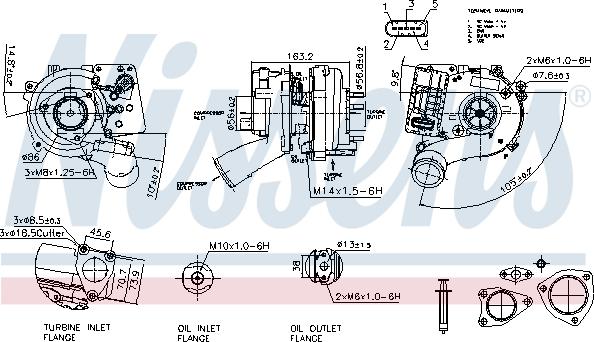 Nissens 93534 - Турбина, компрессор autospares.lv
