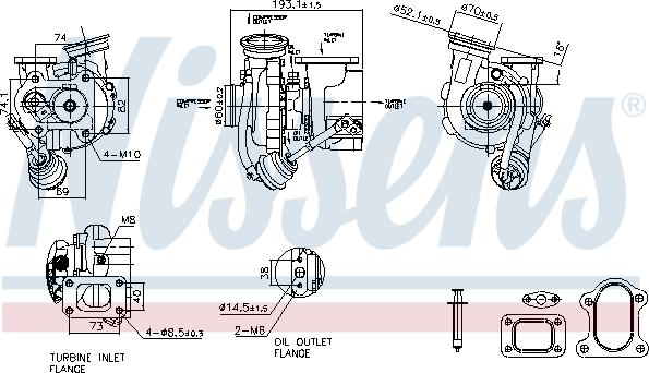 Nissens 93600 - Турбина, компрессор autospares.lv