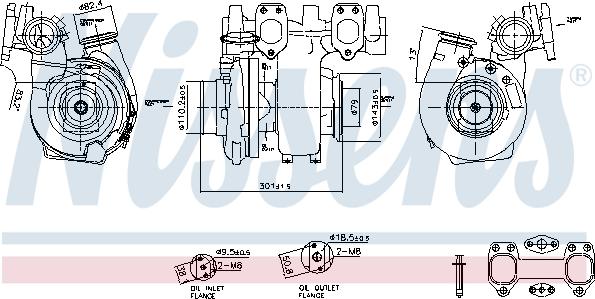 Nissens 93603 - Турбина, компрессор autospares.lv