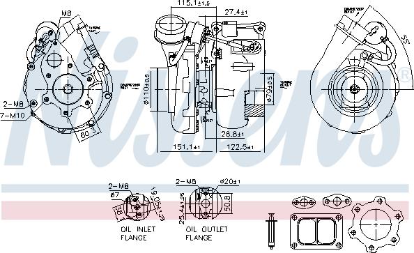 Nissens 93617 - Турбина, компрессор autospares.lv