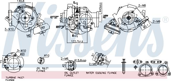 Nissens 93680 - Турбина, компрессор autospares.lv