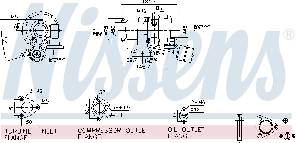 Nissens 93626 - Турбина, компрессор autospares.lv